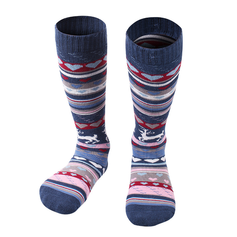 SANTO Children Ski Socks Warm Thick Long-barreled Knee High Outdoor Sports Socks